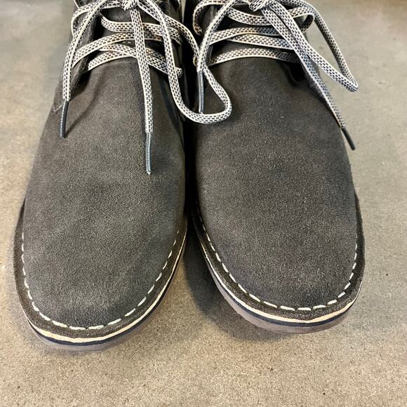 Kenneth Cole Gray Leather lace up oxford mens shoes size 12 business casual - Picture 3 of 11